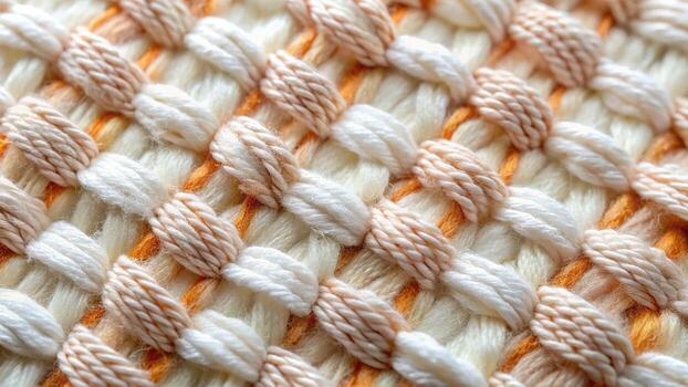 Closeup of woven fabric with diagonal pattern photo