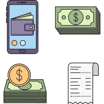 digital billetera y financiero actas un guía a moderno dinero administración vector