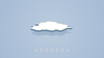 Rotating andorra map animation on solid background video