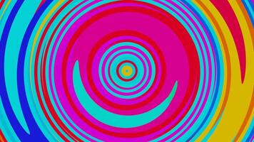 ipnotizzante futuristico luminosa colorato infinito looping modello di rotante anelli video