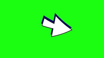 pil markören klick animering på en grön skärm bakgrund video