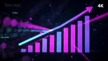 dinâmico crescimento gráfico animação - dados visualização dentro movimento video