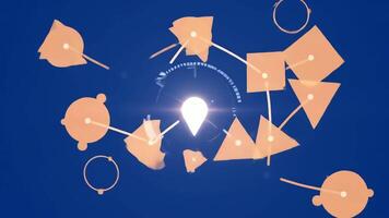 abstrakt geometrisk former, data visualisering, dynamisk plats video