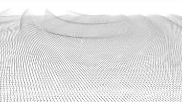 astratto animazione sfondo di onda modelli e dinamico particella movimento video