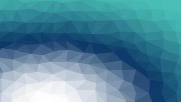 astratto triangolare animazione sfondo nel pendenza blu e verde colore schema video