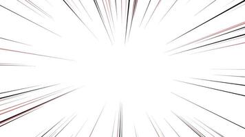 dinamico animazione sfondo con che esplode Linee nel vivace rosso e nero colori video