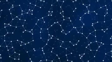 astratto animazione di dati Rete connessioni su buio sfondo per digitale temi video