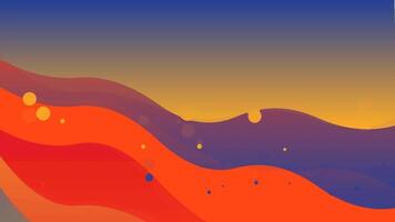 dinamico astratto animazione sfondo con colorato onde e strutturato modelli video