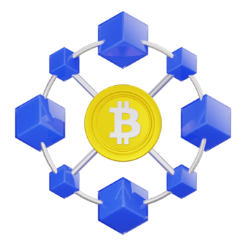 criptomoeda distribuído livro-razão e nó conexão conceito png