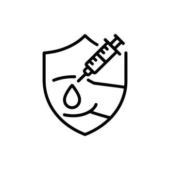 Vaccination and Immunity protection with Injection and shield for prevention of virus and illness vector