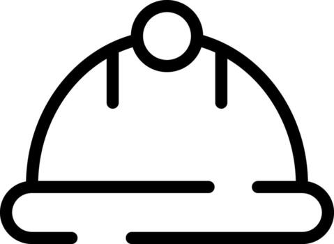 Minimalistic Rounded Modern Line Art Building employee work labour Icon vector