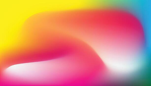 Abstract blurred gradient mesh background in bright rainbow colors. vector