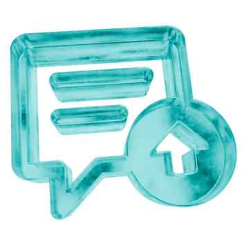 3d Plaudern hochladen Formen im gefrostet Blau Eis Glas Stil, isoliert auf ein transparent Hintergrund. Glasmorphismus Symbole und 3d Elemente zum modern Grafik Design. png