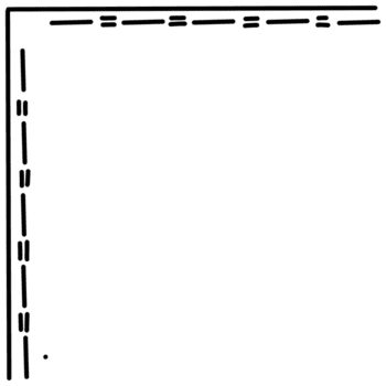 a black simple square frame with a line drawn on it png