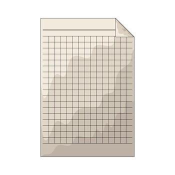 A blank grid paper sheet vector