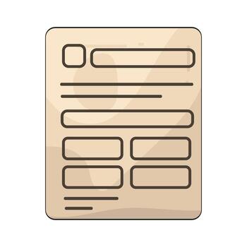 Blank form template illustration vector