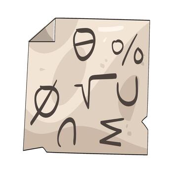 Paper with unique symbols and characters vector