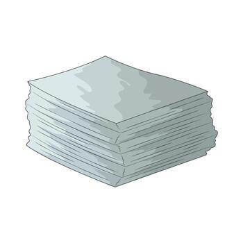 stack of plain paper sheets vector