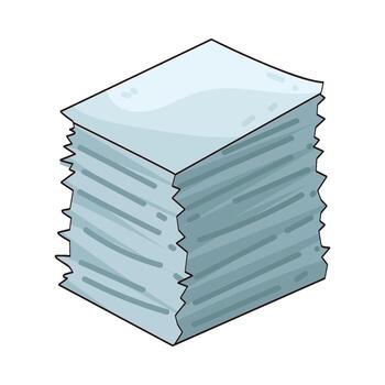 Stack of organized papers vector