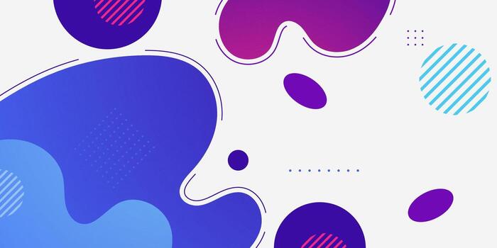 Abstract bright banner with fluid purple shape pattern background design. Cool banner element background. vector