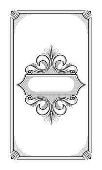 Elegant Black and White Decorative Frame with Classic Ornamental Design for Invitations and Art Projects vector