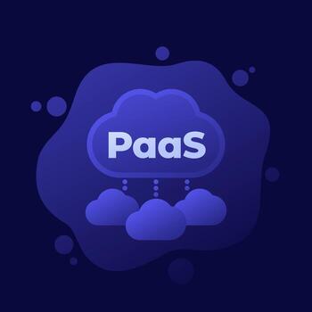 Paas, Platform as a Service icon, design vector