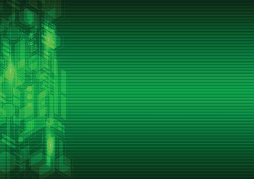Green hi tech abstract background vector