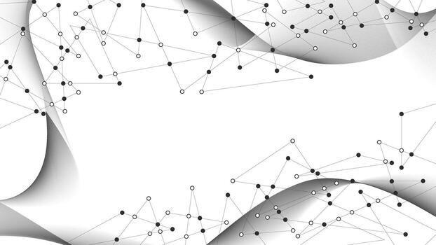 Modern abstract technology background with digital network connections, flowing wave lines, and futuristic design. Perfect for tech, AI, blockchain, and innovation the concepts. vector