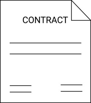 contract paper icon with white background vector