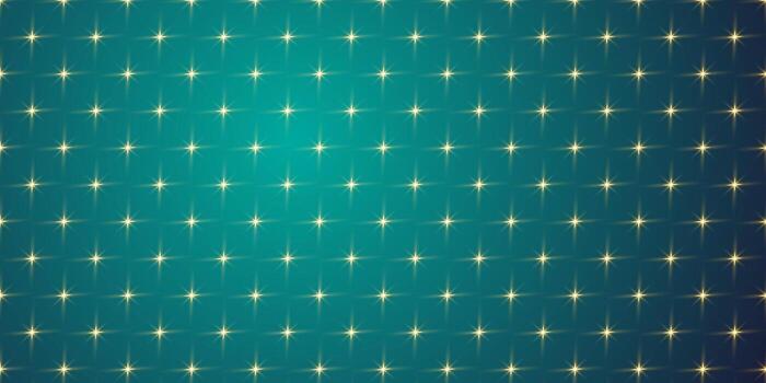 Elegant background with a teal-to-navy gradient and glowing golden star pattern, creating a luxurious, modern, and festive visual design. vector