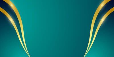 Green and gold luxury background with elegant premium style. Perfect for modern invitations, celebrations, business events, or creative design templates with a classy touch. vector