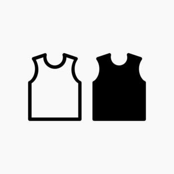 undershirt icon outline and solid style vector