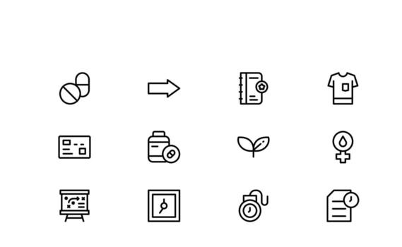Daily Planner and Productivity Line Icon Schedule and Planner Line Icon Set with Simple Pixel Perfect Symbols for Daily Organization vector