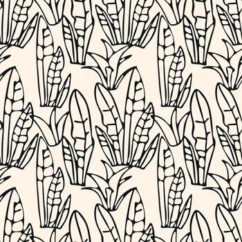 sin costura modelo con algas. vector