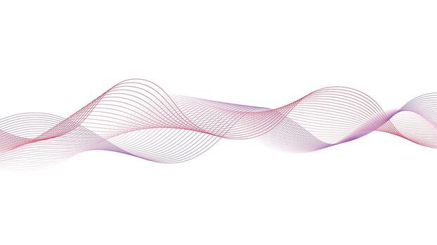 Abstract Flowing Pink Red Gradient Wave Lines Background vector