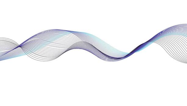 Abstract Gradient Wave Line Pattern Background vector