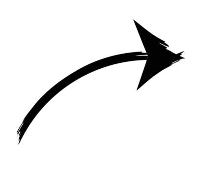 artistic arrow icon pointing towards right side vector