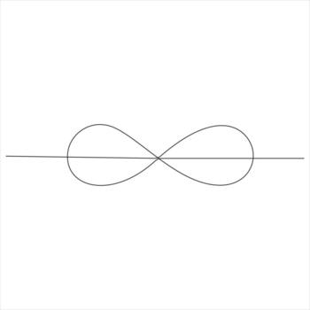 Infinity symbol simple continuous line art design vector