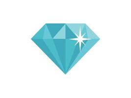 Diamond on white background illustration. Transparent diamond vector