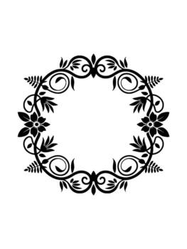 elegante floral y hoja ornamental oval marco con arremolinándose vides y decorativo rollos conjunto en contra un limpiar antecedentes vector