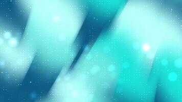 astratto ciano e blu pendenza sfondo con raggiante particelle e bokeh effetto. liscio e calmante design ideale per tecnologia, ragnatela, sfondi, presentazioni, e creativo progetti video
