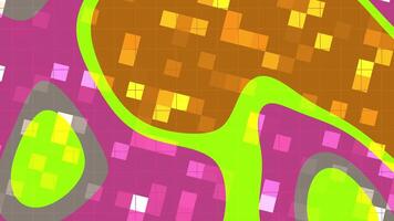 resúmenes líquido parpadeo cuadrado resumen geométrico animación con cambiando formas, vibrante colores, y dinámica transiciones en un moderno estilo video