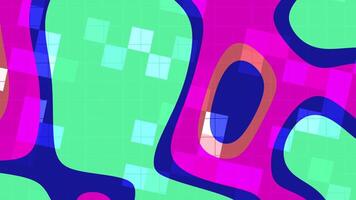 Abstracts Liquid Blink Square Vibrant abstract animation with shifting colorful shapes and grid patterns creating a dynamic backdrop video