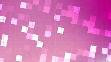 baga marinha hipnotizante Rosa gradiente fundo com dinamicamente comovente quadrados formando uma moderno e abstrato Projeto video
