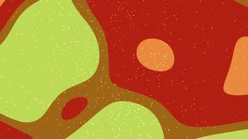 A red and green abstract pattern with dots video