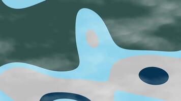 marin djup silver- abstrakt animering funktioner en molnig bakgrund med dynamiskt skiftande blå, grå, och Marin former video