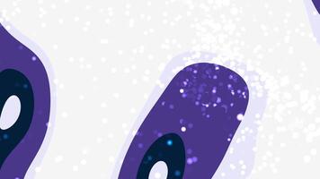 Deep Indigo Dreams Abstract purple shapes move fluidly with white particles creating a dynamic background animation video