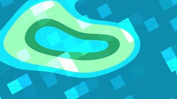 Aqua Shift Dynamic shapes and patterns intertwine in a vibrant dance of blue, green, and white hues abstract motion background. video