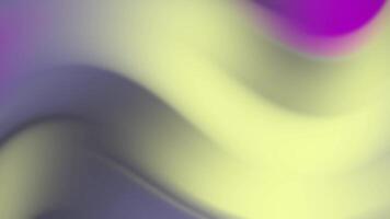 abstracts fluido pendenza sfondo animazione con fluente movimento, morbido giallo, viola e grigio tonalità creare un' calmante e moderno estetico. video