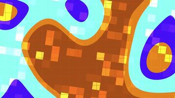 Abstracts Liquid Blink Square Abstract animation featuring flowing shapes, dynamic transitions, and a vibrant color palette design style video